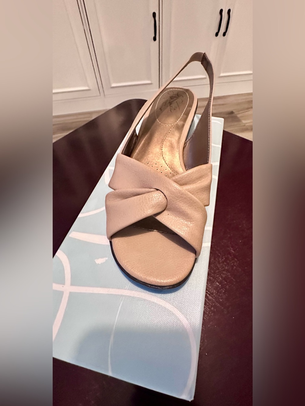 LifeStride Soft System Slingback Sandals Women’s 7.5M Knotted Front NIB
